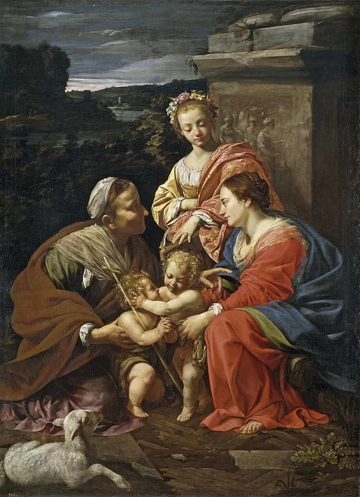 La Vergine e bambino con Giovanni Battista da ragazzo, Santa Elisabetta e Santa Caterina, 1625 - 1626 - Prado, Madrid